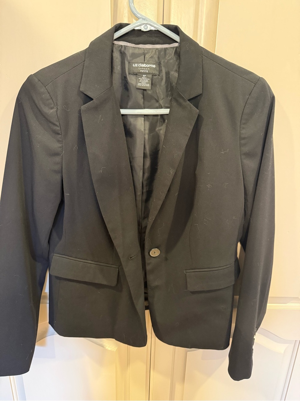 Liz Claiborne Black Single-Button Tailored Blazer